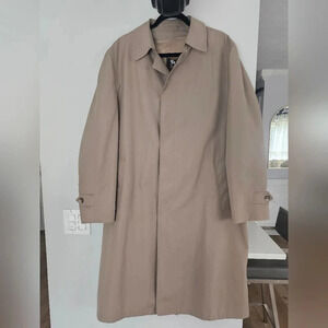 Hart Schaffner Marx Rain And Stain  Resistance Wool/Cotton Blend Trench Coat